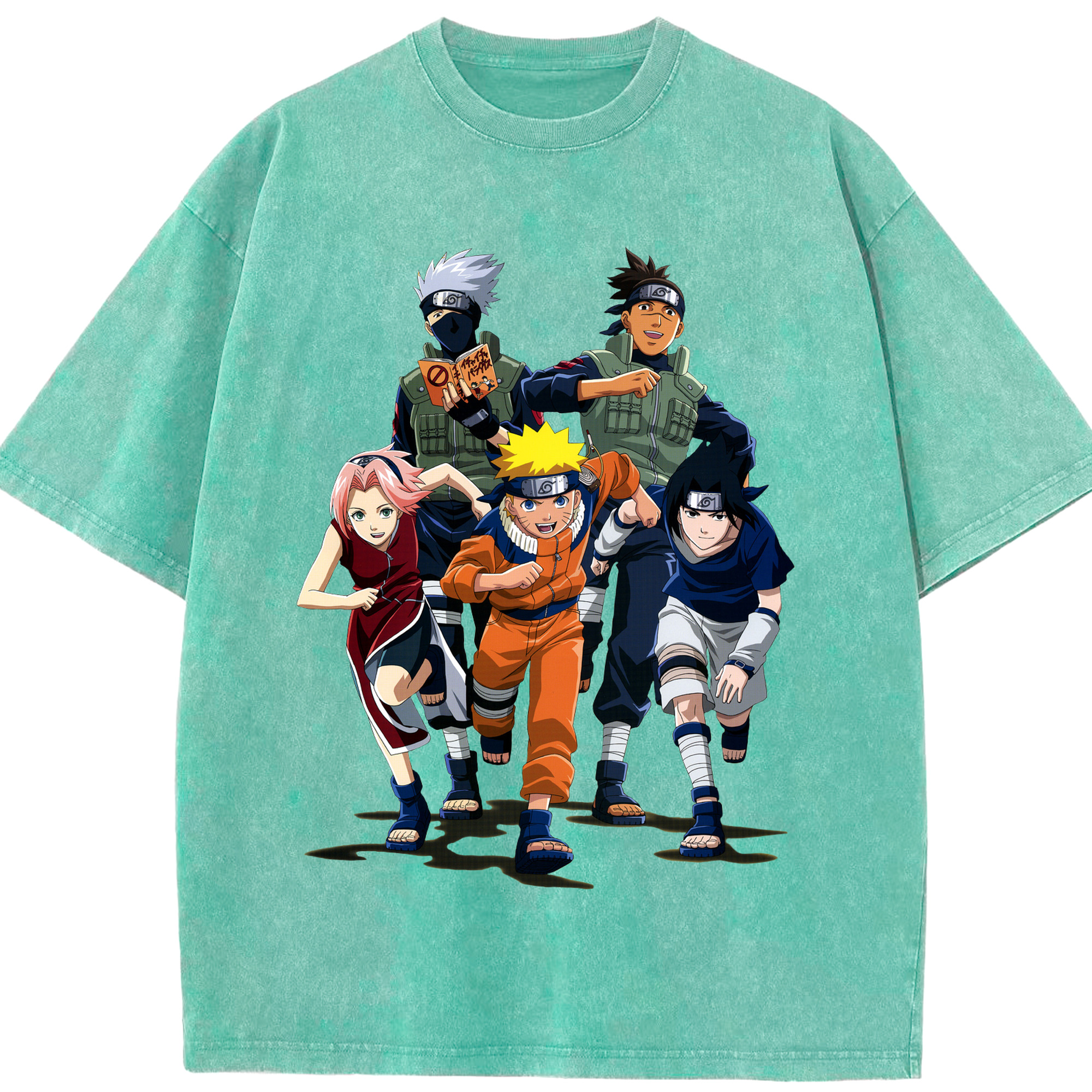 （画像用） NARUTO -ナルト- うずまき ナルト Uzumaki Naruto 綿100% ヴィンテージ風 半袖Tシャツ（フロントプリント）